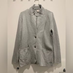 JCrew grey cardigan blazer